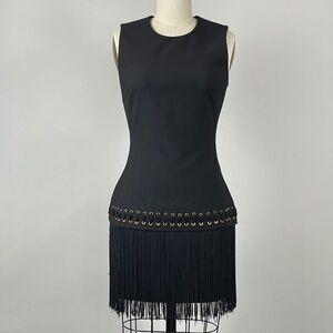 Elizabeth & James Eron Fringe Dress Black Size 4